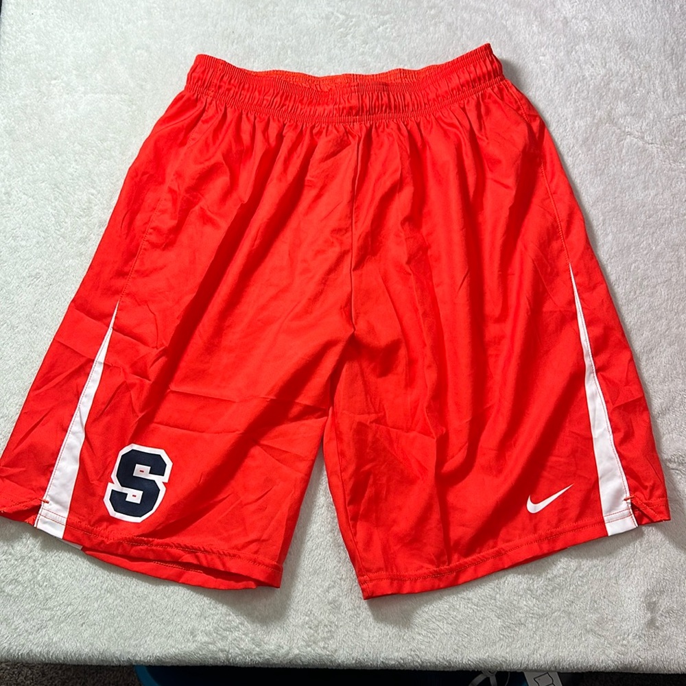 Nike Syracuse Men’s Athletic Shorts Orange and White Size Large